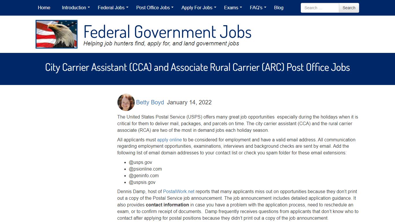 City Carrier Assistant & Associate Rural Carrier USPS Jobs - Federal Jobs